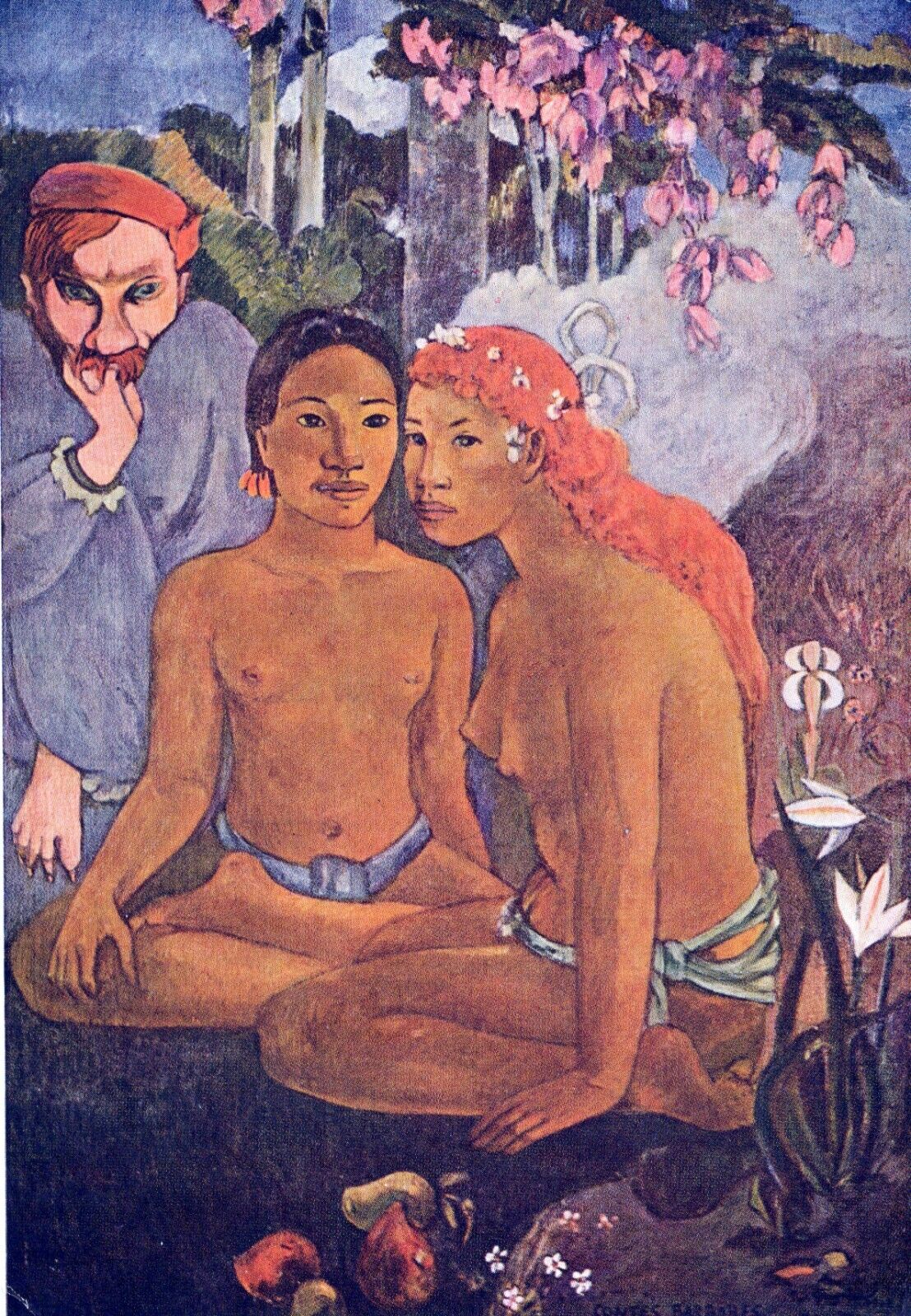 Paul Gauguin - Barbarian Tales. Unposted 4x6 Art Painting Postcard