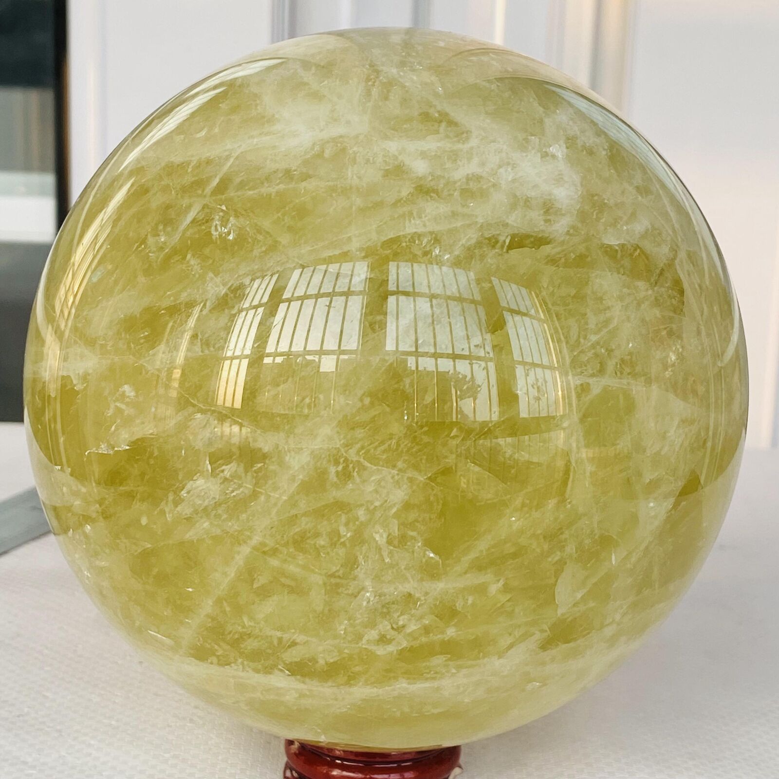 3200g Natural yellow crystal quartz ball crystal ball sphere healing