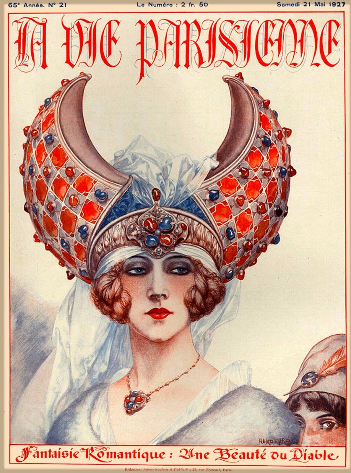 1927 La Vie Parisienne Fantaisie French France Travel Advertisement Poster