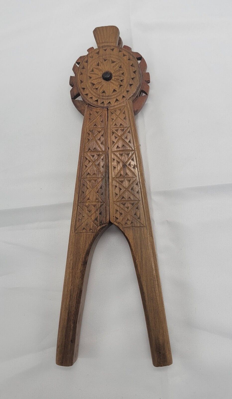 Vintage Wood Hand Carved Wooden Nutcracker Folk Art Scandinavian