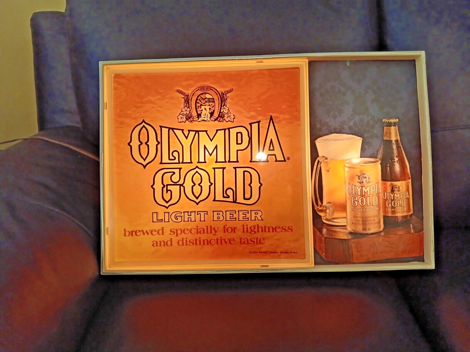 Vintage Olympia Gold Beer - Lighted Sign