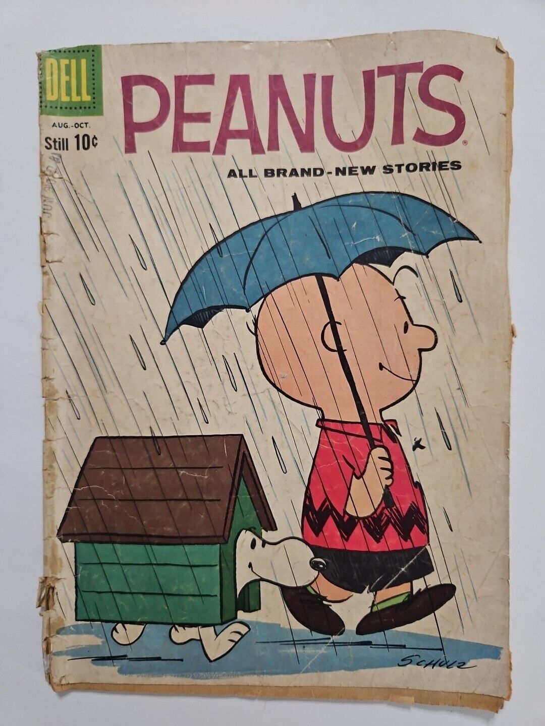 PEANUTS 1 Iss #6 silver age 1960 DELL, SNOOPY, CHARLIE BROWN, CHARLES SCHULZ art