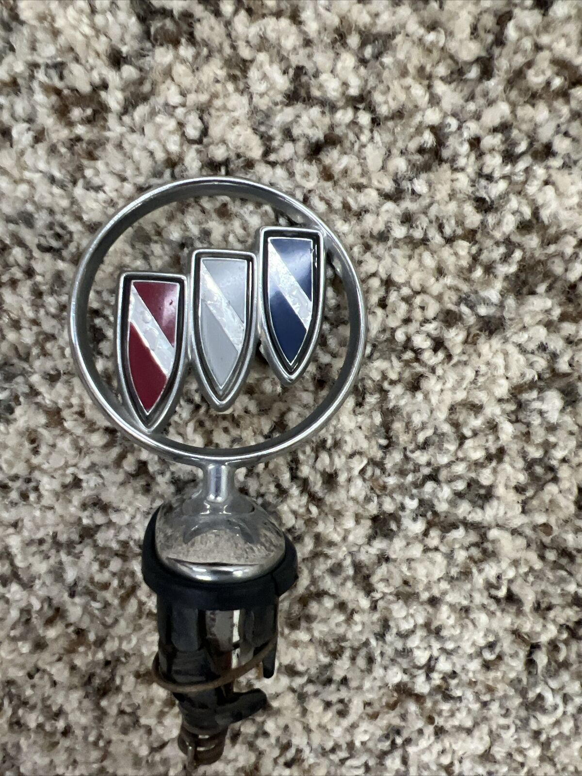 Vintage 1990s Buick Logo Hood Ornament  Emblem, Tri Shield, Metal