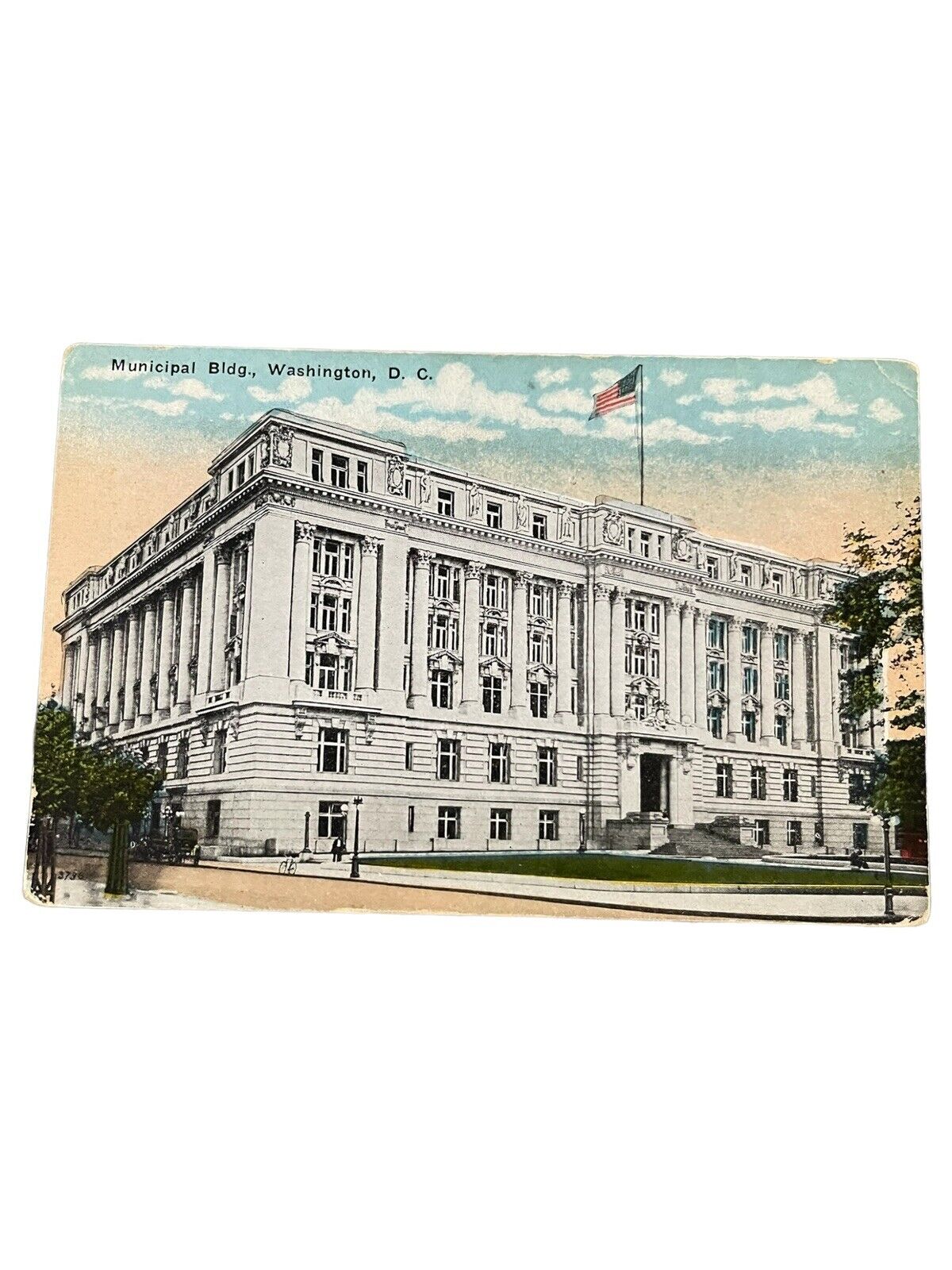 ‘Municipal Building Washington D. C.’ Vintage Souvenir Postcard Posted
