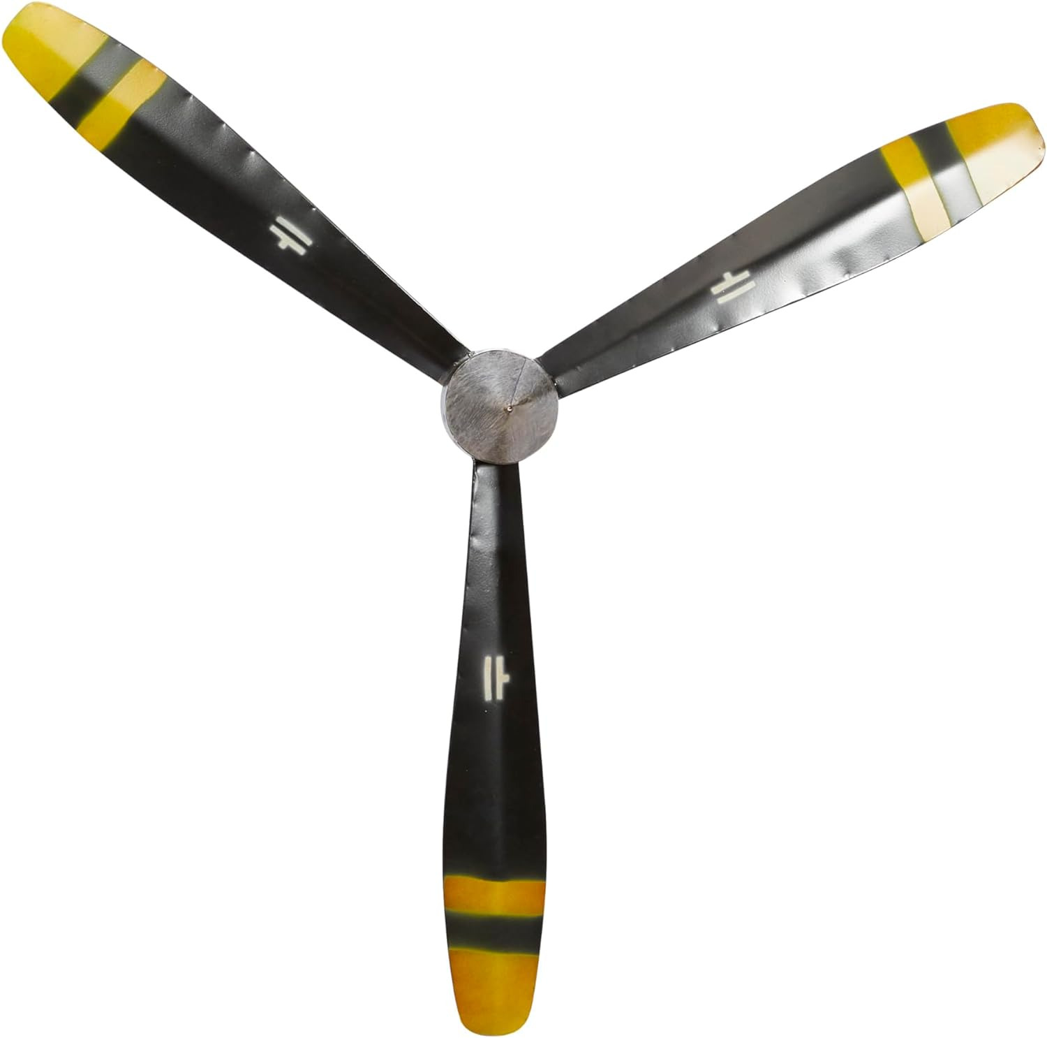 Deco 79 Metal Airplane Propeller Home Decor 3 Blade Wall Sculpture with Aviation