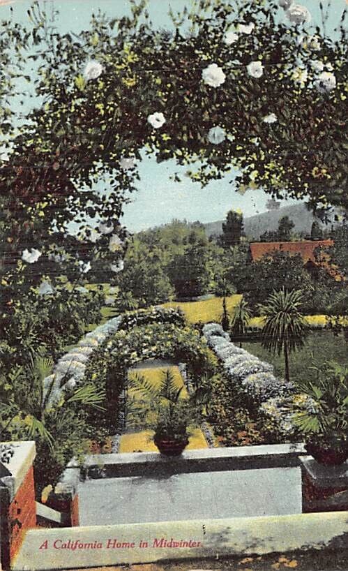 Postcard CA: California Home, Midwinter, Antique DB 1910\'s, Unposted