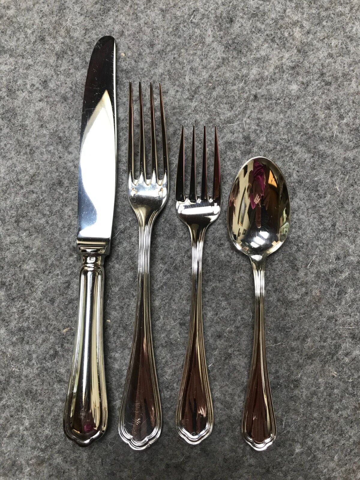 Exc Cond Christofle France Spatours Silverplate 4 Piece Place Setting