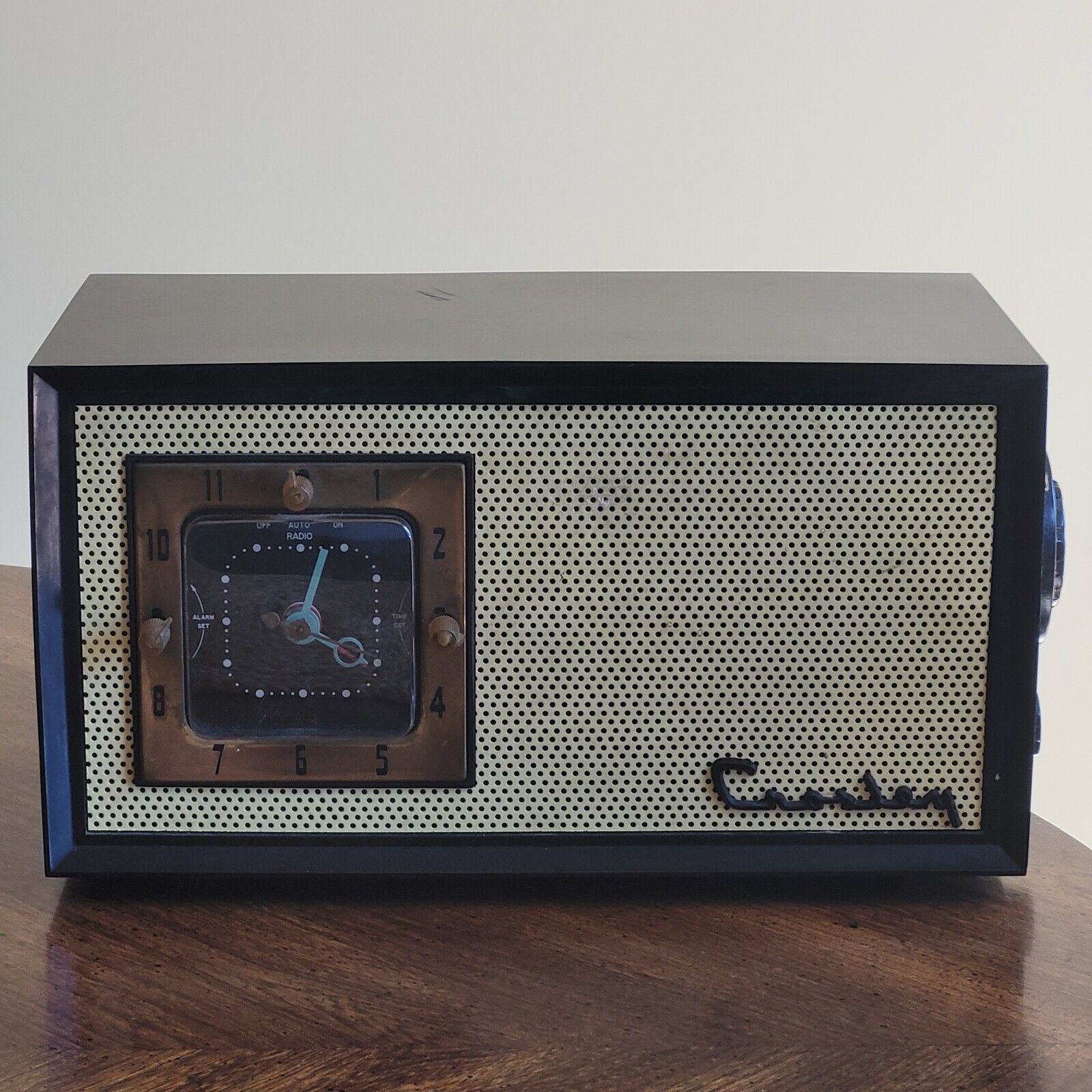 Vintage Crosley Model E-75 CE Tube Radio & Clock / For Parts Repair NOT WORKING