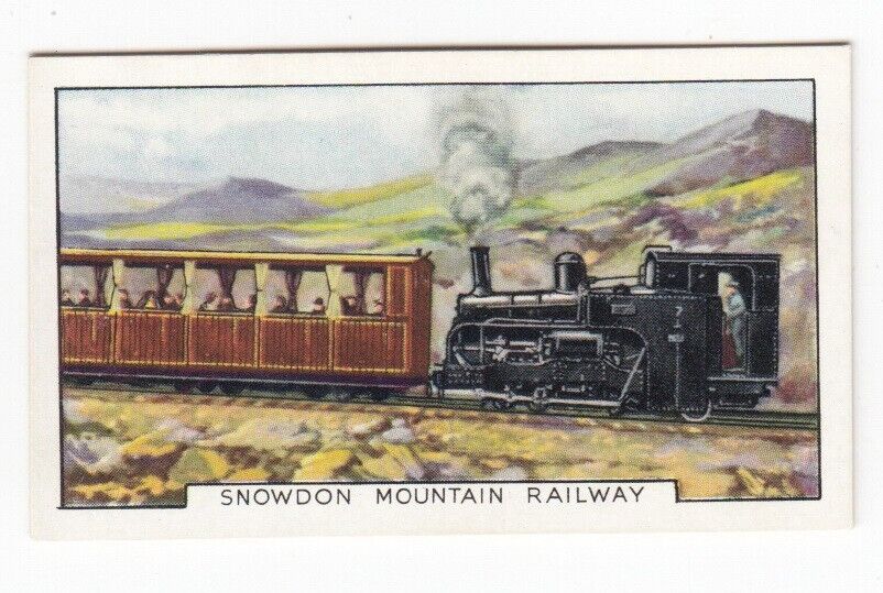 1937 Train Card Snowdon Mountain Railway Wales United Kingdom