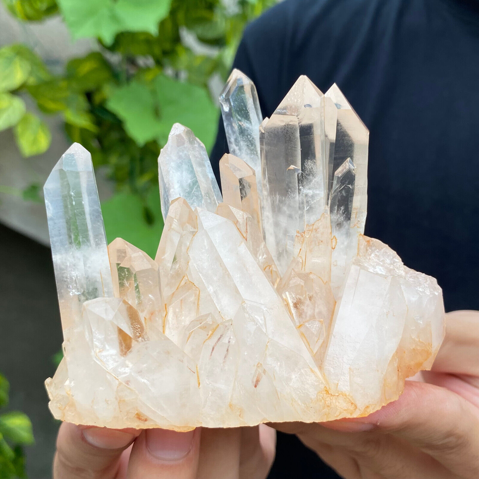 380g Natural Clear White Quartz Crystal Cluster Rough Healing Specimen