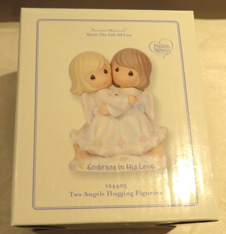 Precious Moments-Embrace in His Love-Two Angels Hugging Figurine NIB