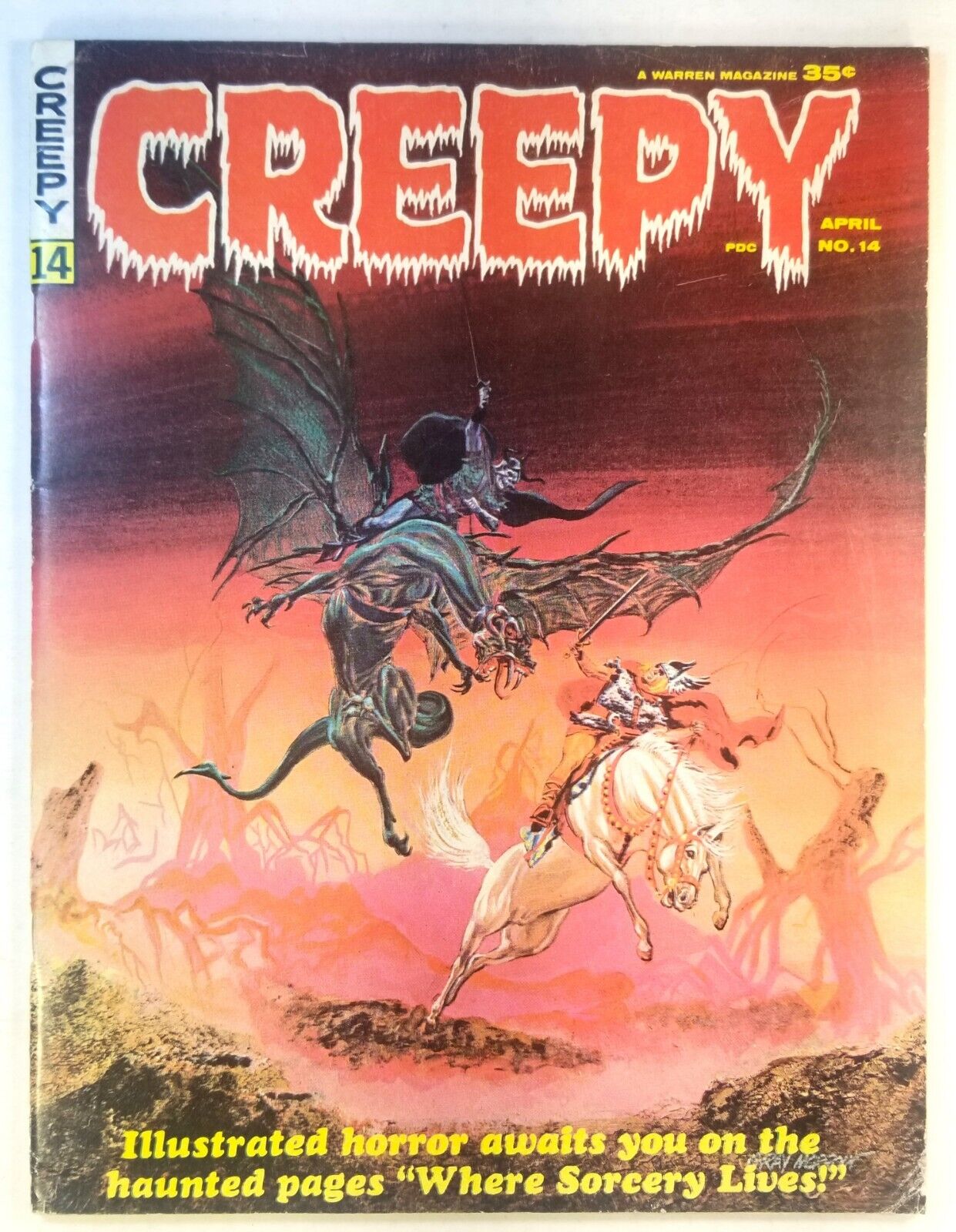 CREEPY MAGAZINE #14 1967 STEVE DITKO GRAY MORROW CVR 1st NEAL ADAMS WARREN F+