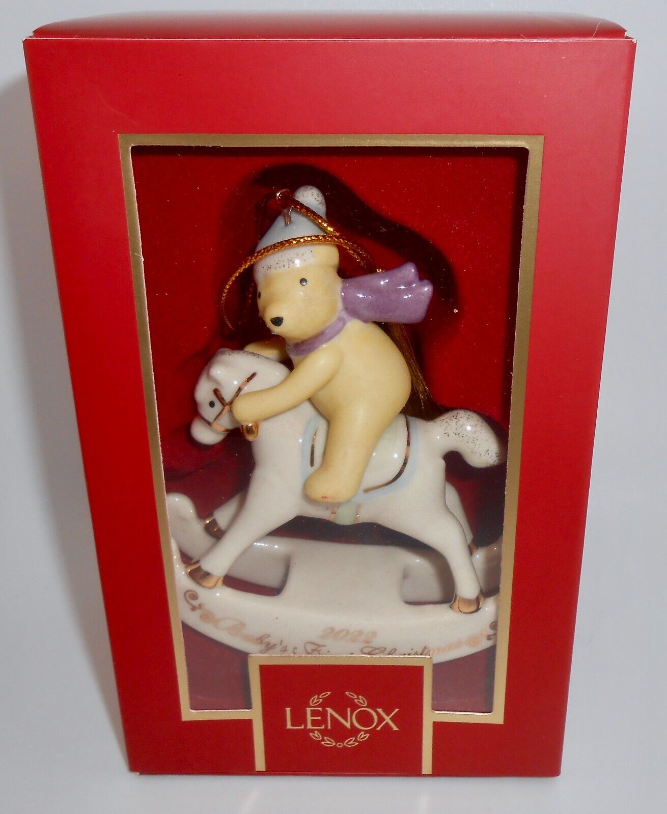 LENOX 2023 BABY'S FIRST CHRISTMAS Porcelain Ornament Winnie the Pooh 100 YR H76