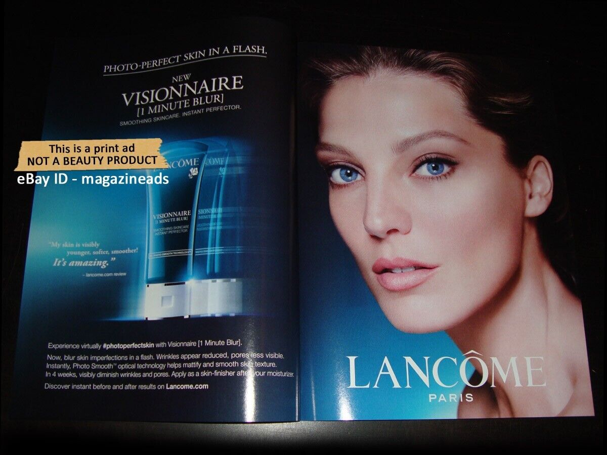 LANCOME 2-Page PRINT AD 2014 DARIA WERBOWY beautiful woman face eyes