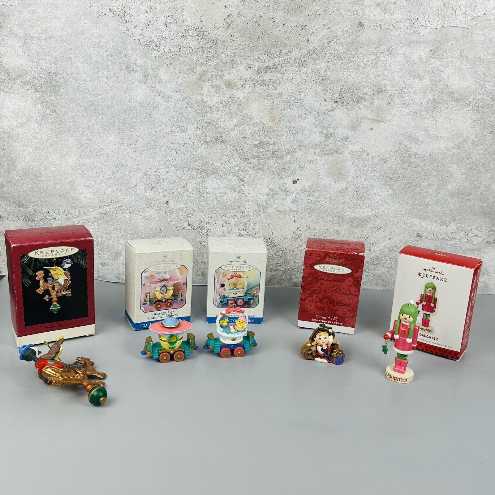 Assorted Hallmark Keepsake Christmas Ornaments Lot of 5 1994-2013 with Boxes