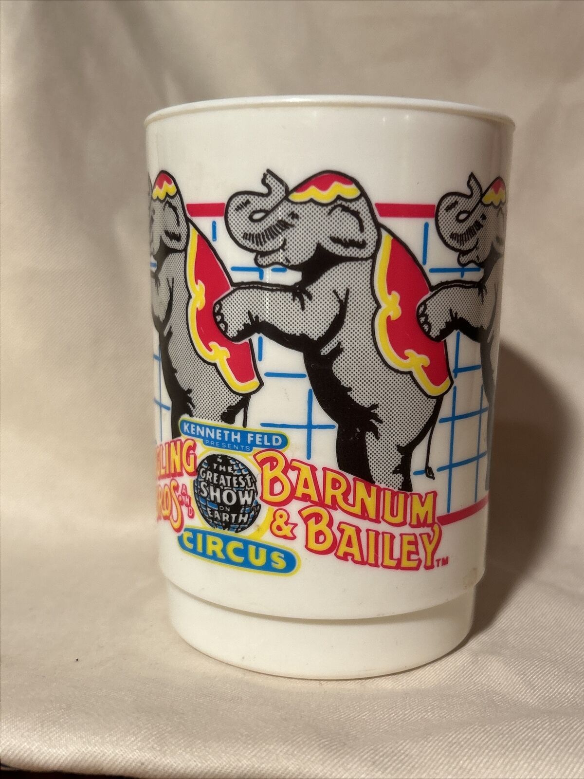 Vintage 1990s Ringling Bros Barnum & Bailey Circus Elephant Cup with Handle