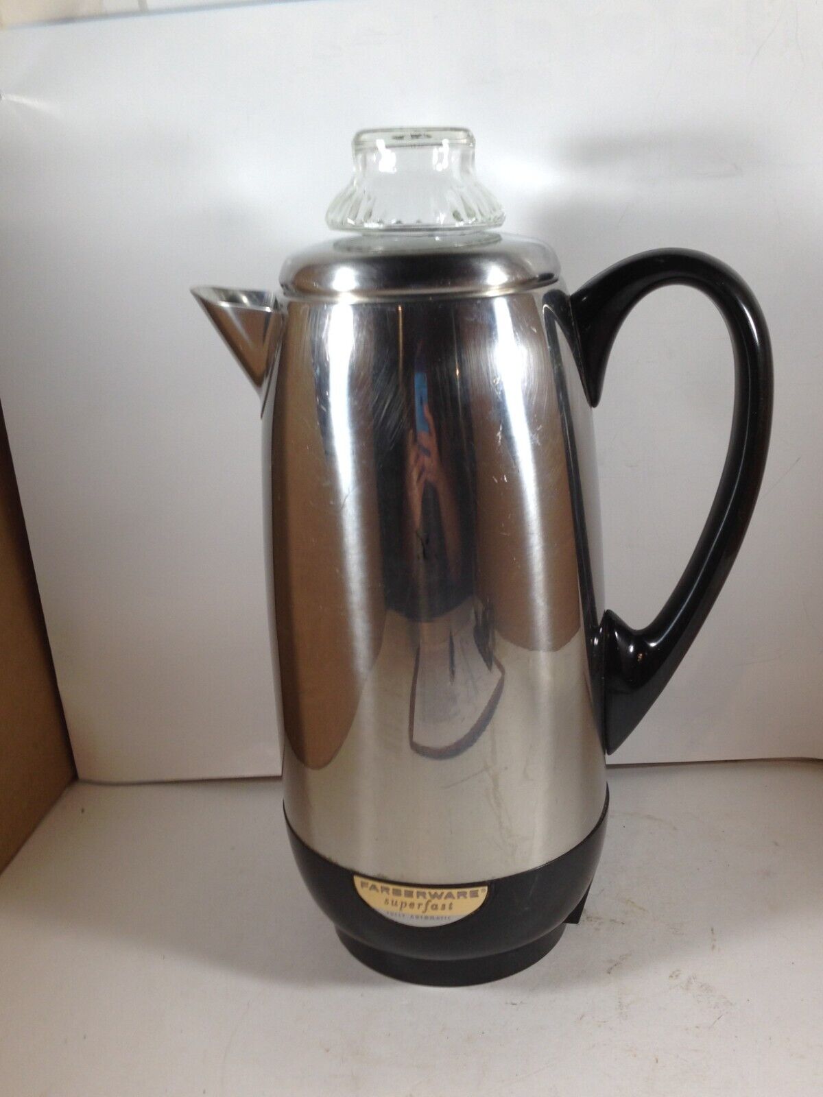 Vintage Farberware Chrome Coffee Percolator Model 142 No Cord