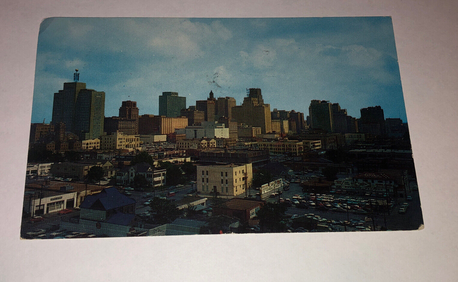 Vintage Postcard Houston Texas Skyline Downtown 1963 Postmark