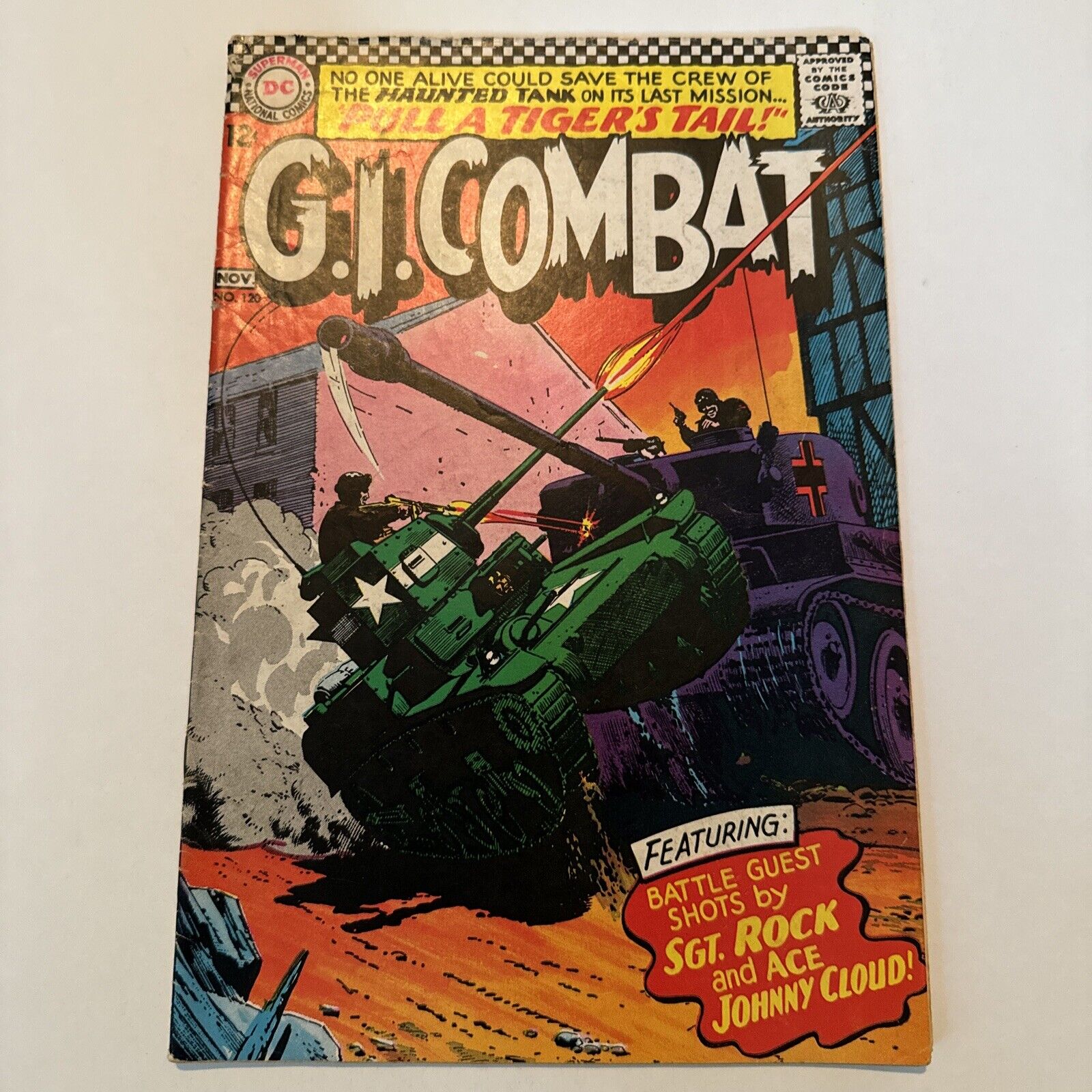 GI Combat # 120 | HAUNTED TANK  SGT ROCK  ABEL  Silver Age DC Comics 1966 VG