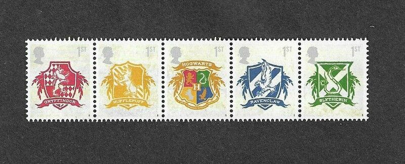 Harry Potter-House Crests Official Royal Mail stamps set 2007