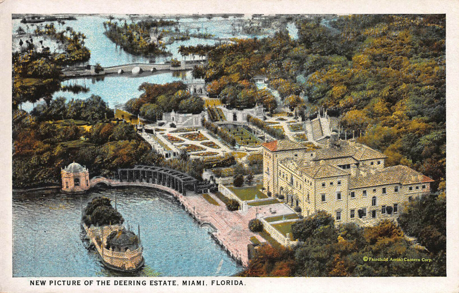 New Picture of the Deering Estate, Miami, Florida, Early Postcard, Unused 