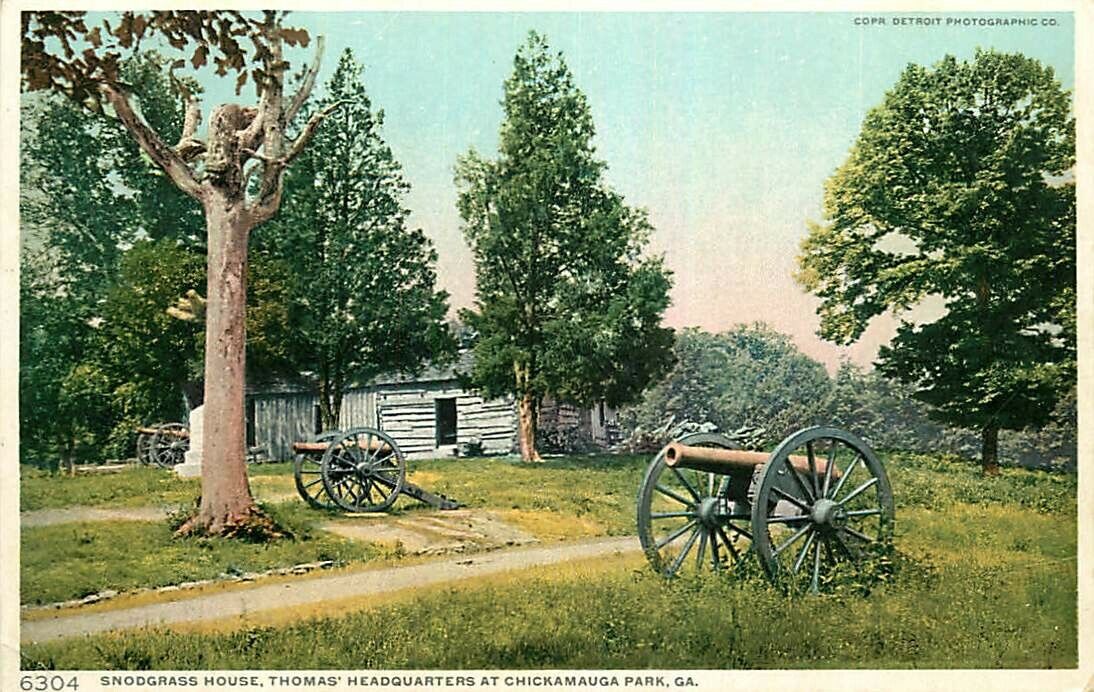 Postcard Snodgrass House, Thomas\' Hdqrs at Chickamauga Park, Georgia
