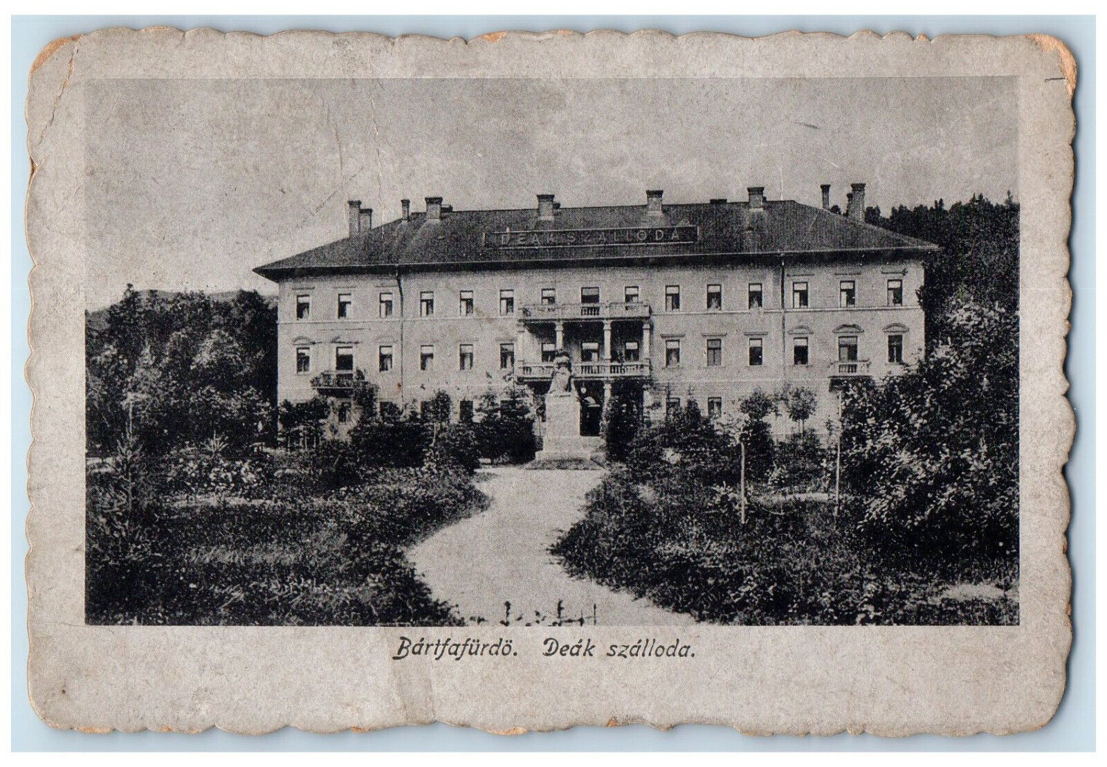 Slovakia Postcard Bartfafurdo Deak Hotel Building c1910 Antique Posted