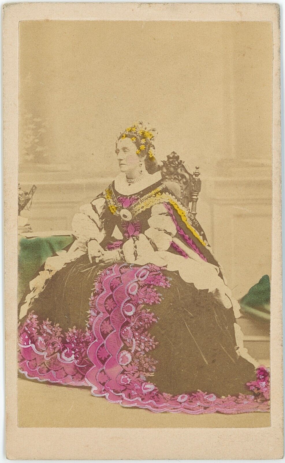 Carlotta Patti Italian Opera Singer In Costume 1860s CDV Carte de Visite V643