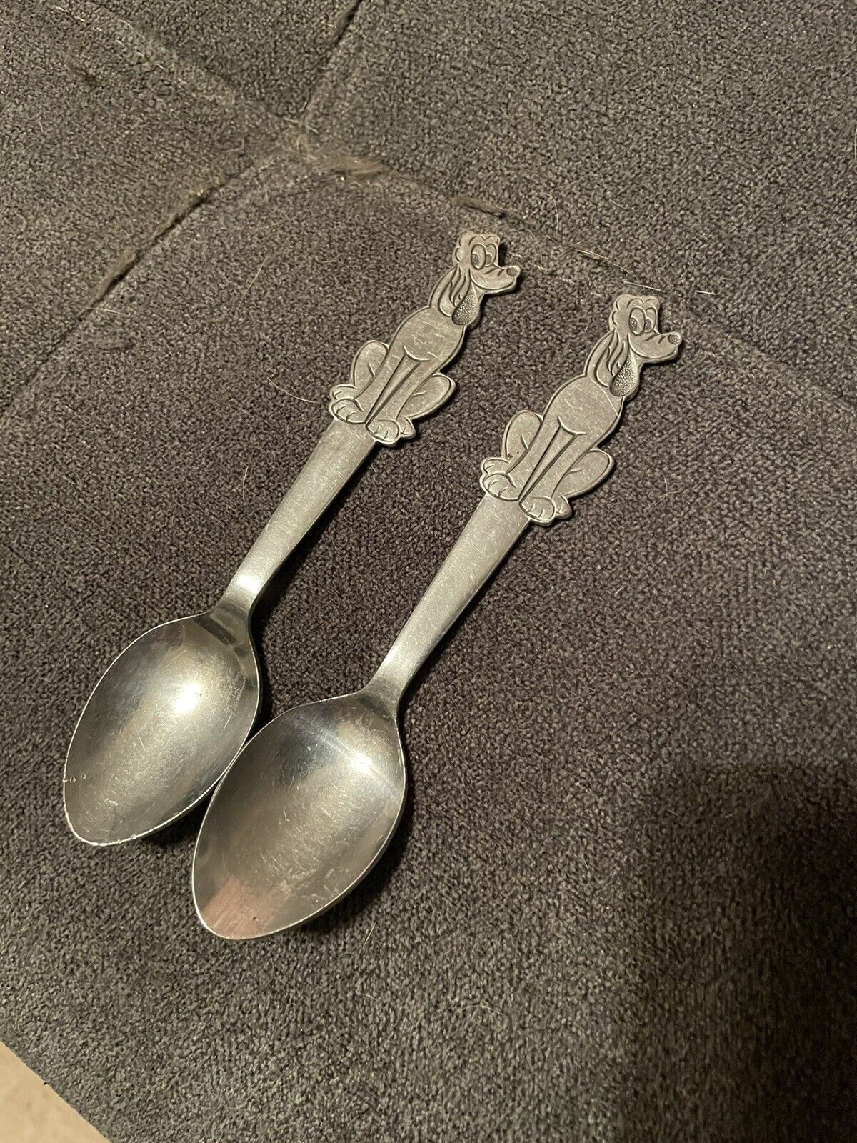 Walt Disney Stainless Steel Kids Mickey Mouse Pluto Spoons Set Of 2 By Bonny