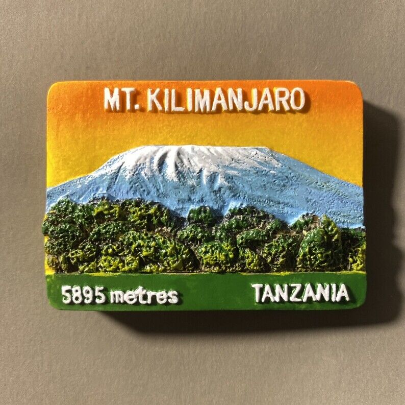 Mount Kilimanjaro Tanzania Tourist Souvenir 3D Resin Refrigerator Fridge Magnet