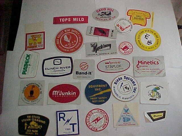 Vintage Coal Mining Sticker Lot Of  25 Mining Related Hard Hat  Decals /sticker