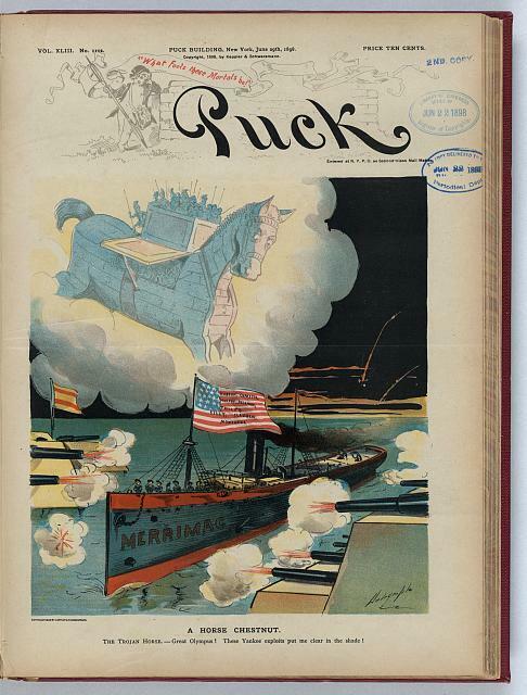 Photo of Puck,Horse Chestnut,1898,Dalrymple,USS MERRIMAC,Cargo Ship,Morro Castle