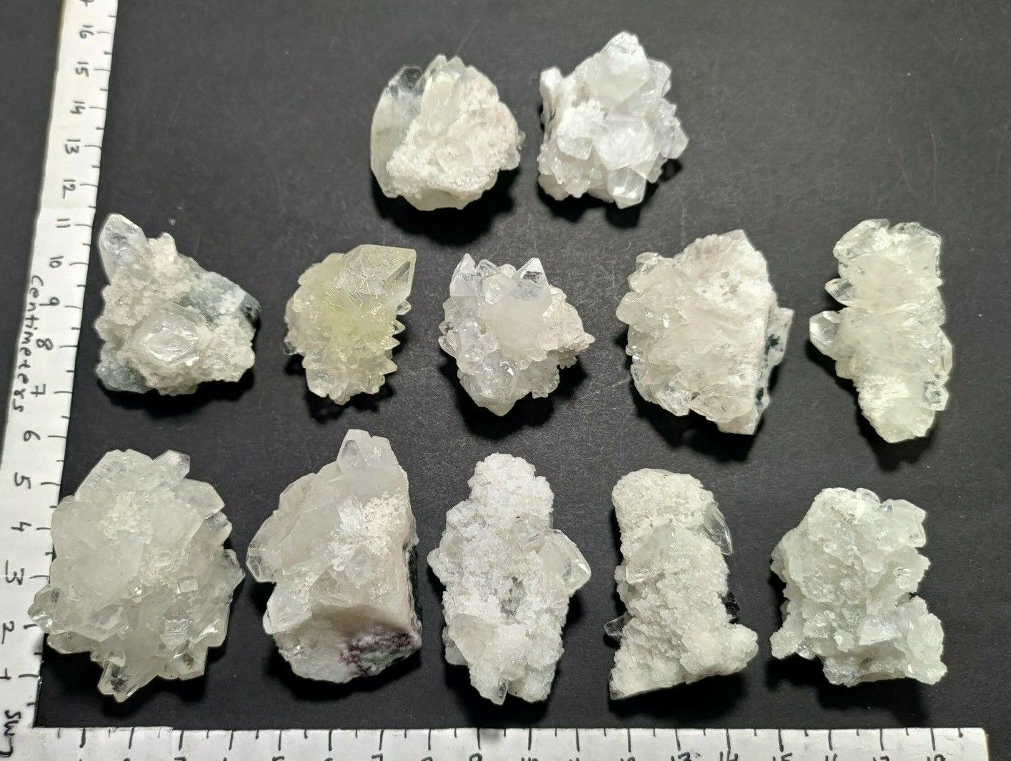 elegant lot of raw apophyllite chalcedony crystal display mineral specimen 1272