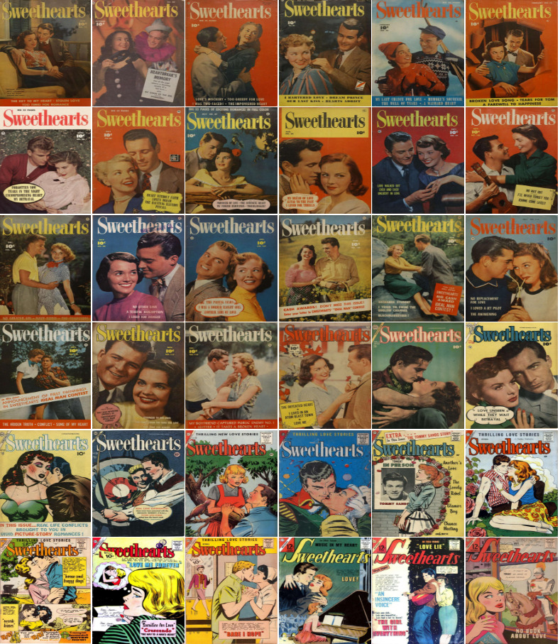 1949 - 1967 Sweethearts Comic Book Package - 39 eBooks on CD