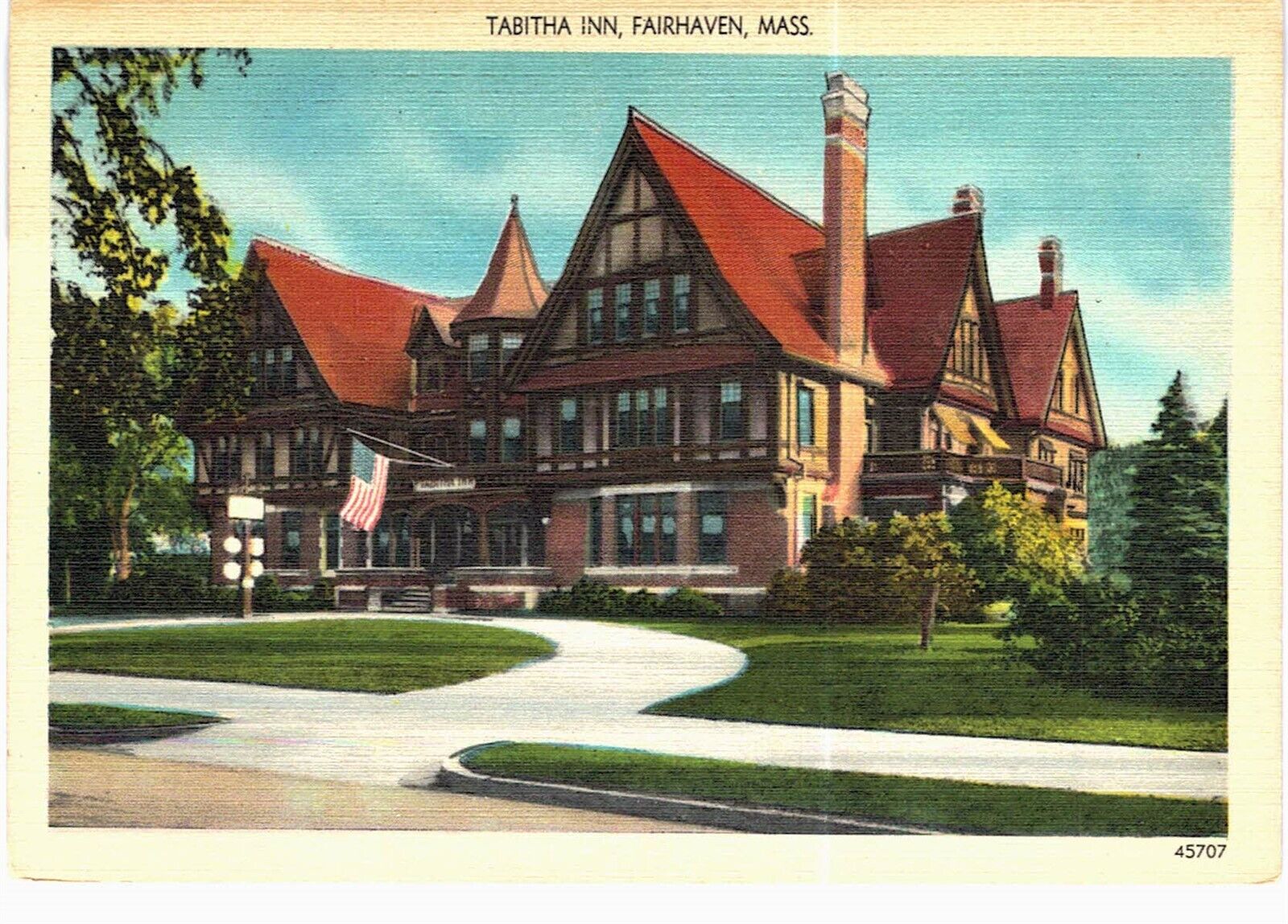 Fairhaven Tabitha Inn Linen 1940 Unused MA 