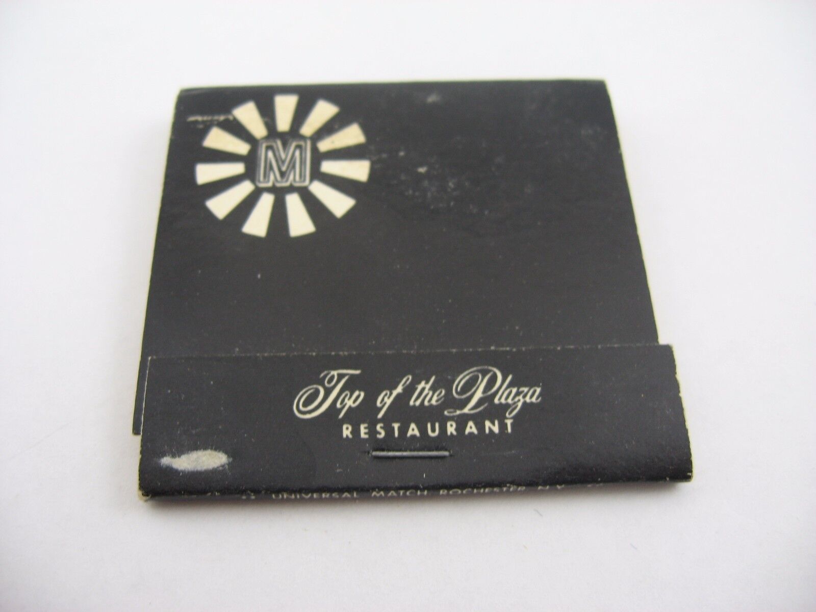 Vintage Matchbook: Top of the Plaza Restaurant Midtown Tower Hotel Rochester NY