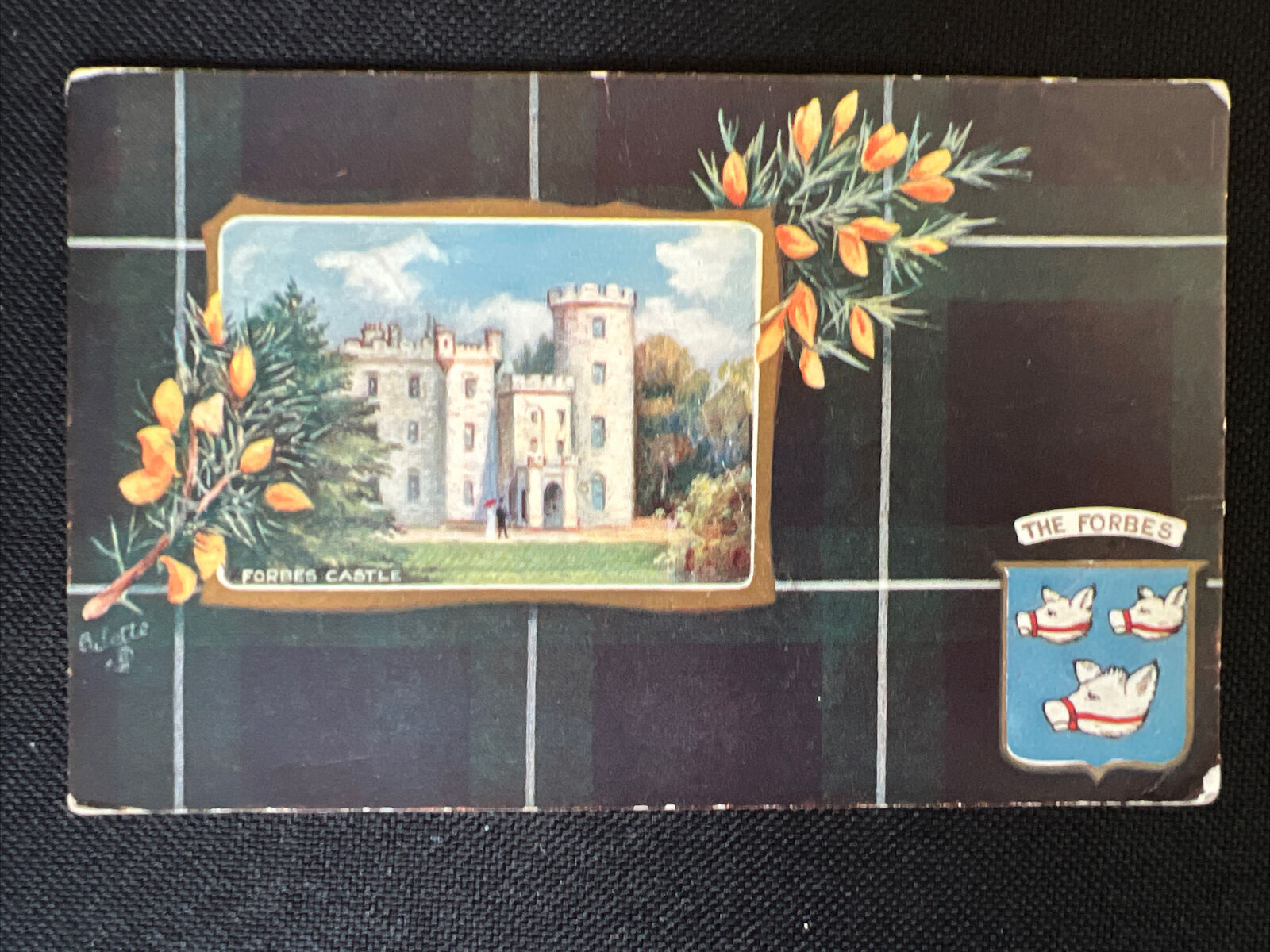 Forbes Castle Aberdeenshire Scotland Raphael Tuck & Sons Oilette -PM 1909 SC#331