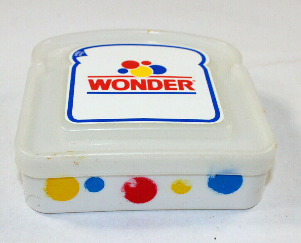 Vintage Wonder Bread Plastic Sandwich Container Fits a Nice Sandwich