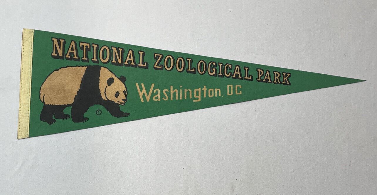 Vintage National Zoological Park 24” / National Zoological Park Souvenir Pennant
