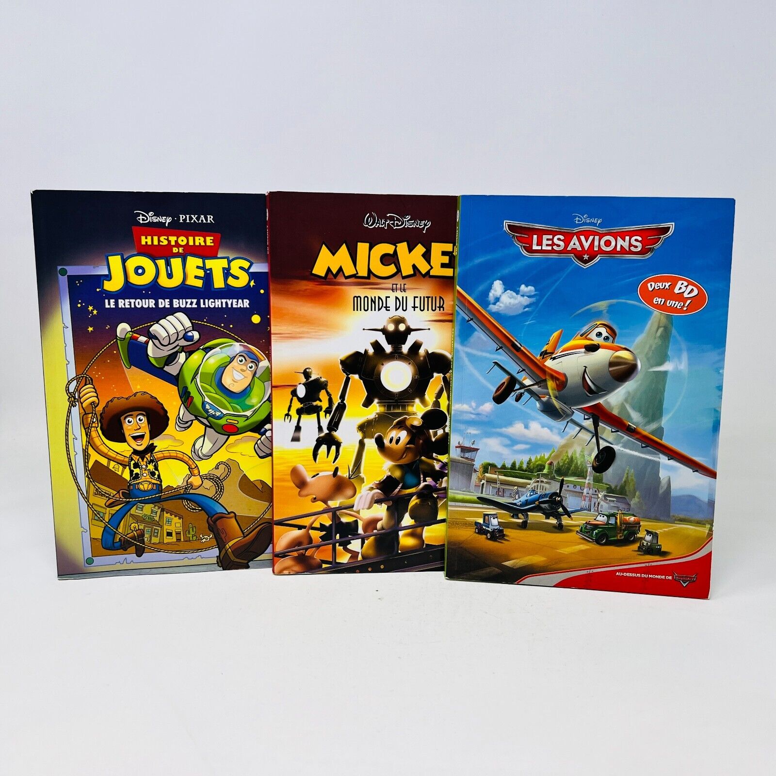 3x BD Disney Histoire de Jouets/Mickey/Les Avions & Université Monstres Français