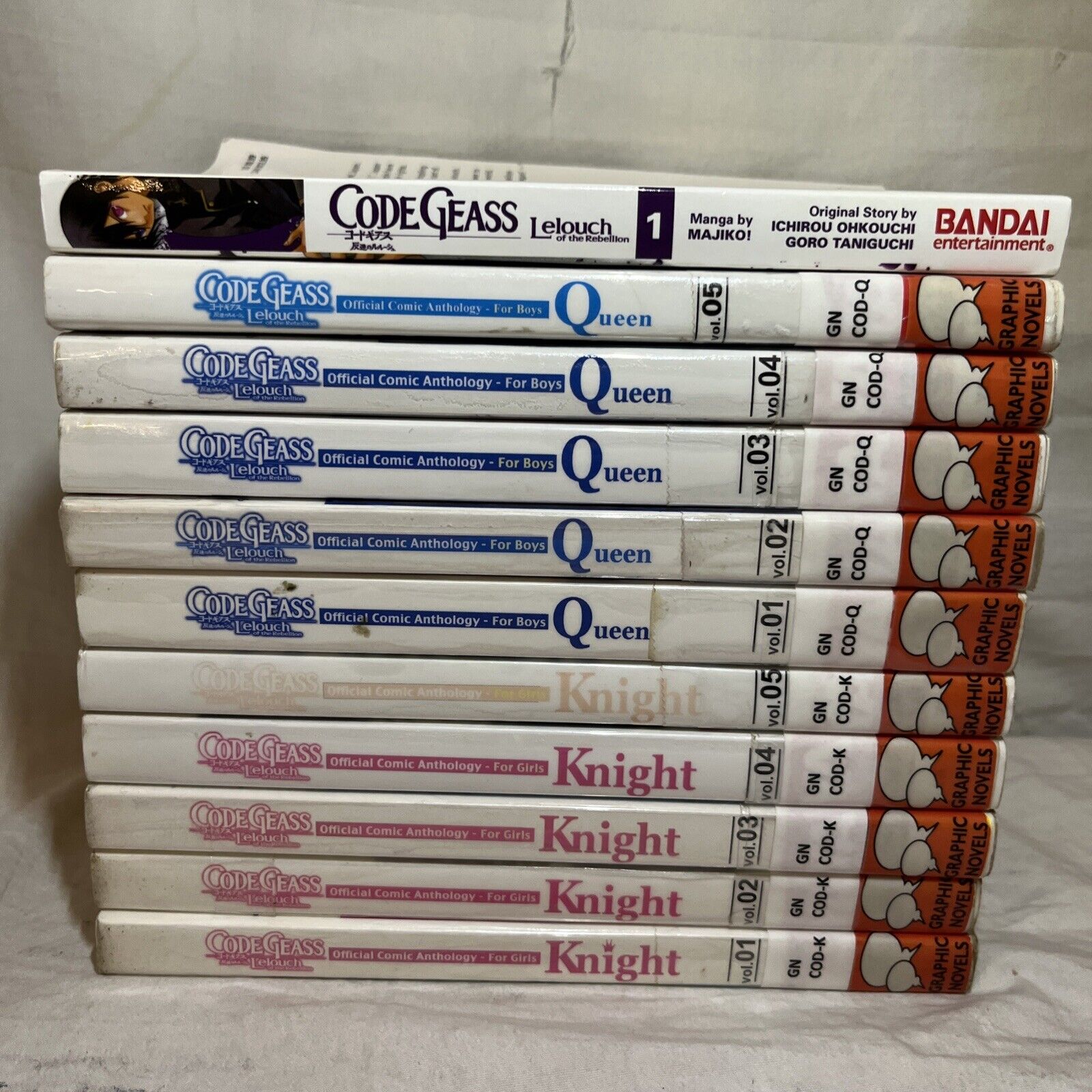 Code Geass Lelouch Knight Queen English Manga Volume Lot of 11 Rare OOP Complete