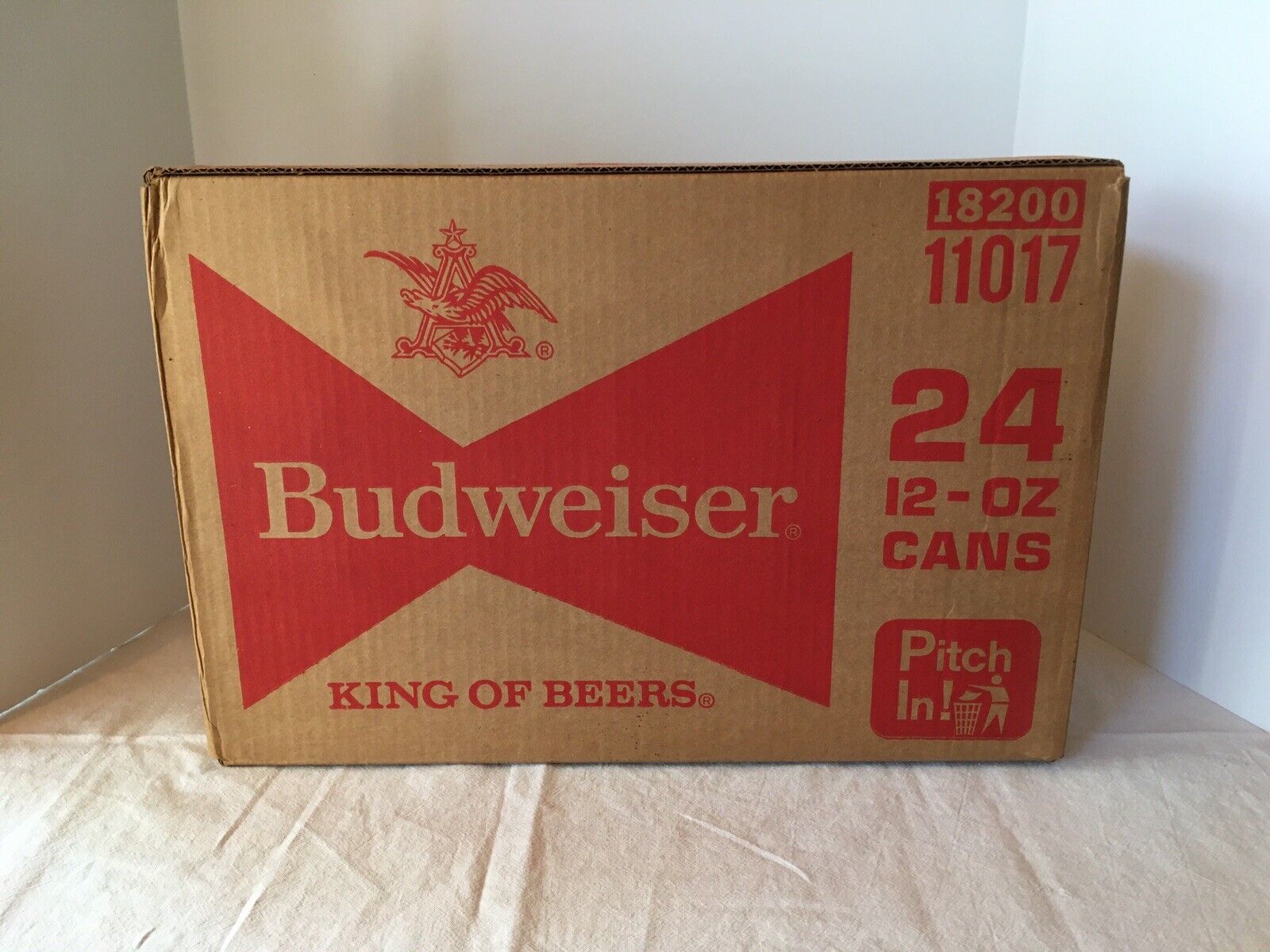 Vintage Budweiser  24 Case and Pull Tab Cans