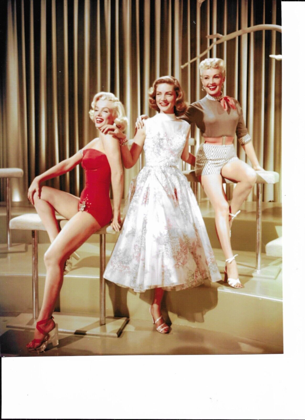 Marilyn Monroe Movie Publicity Still Photograph Lauren Becall & Betty Grable