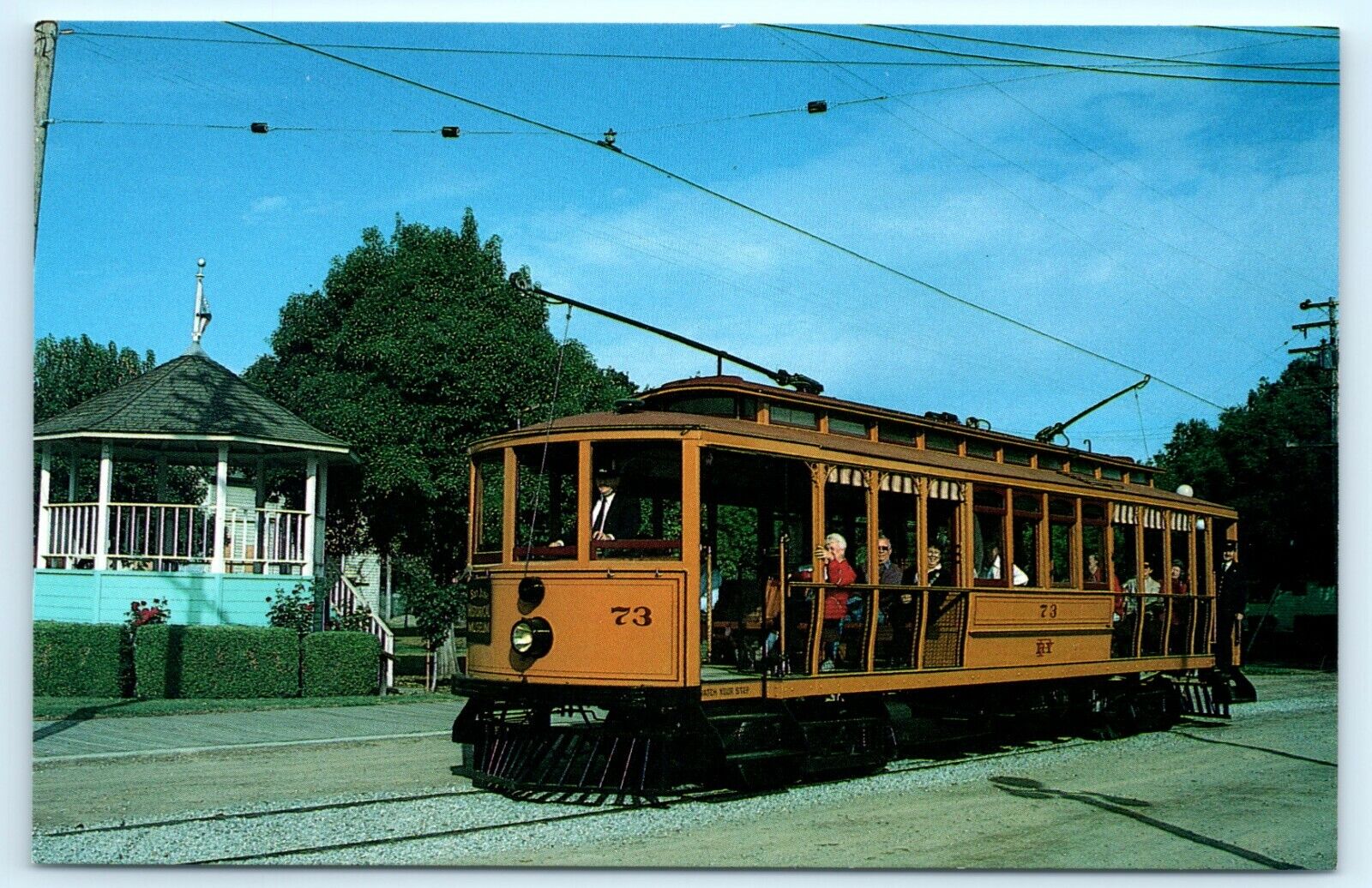 POSTCARD Peninsular Railway Trolley Car 73 San Jose Historical Museum California