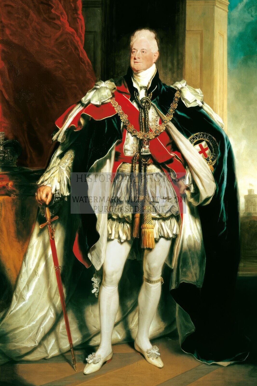 KING WILLIAM IV OF ENGLAND ROYALTY 4X6 PHOTO POSTCARD