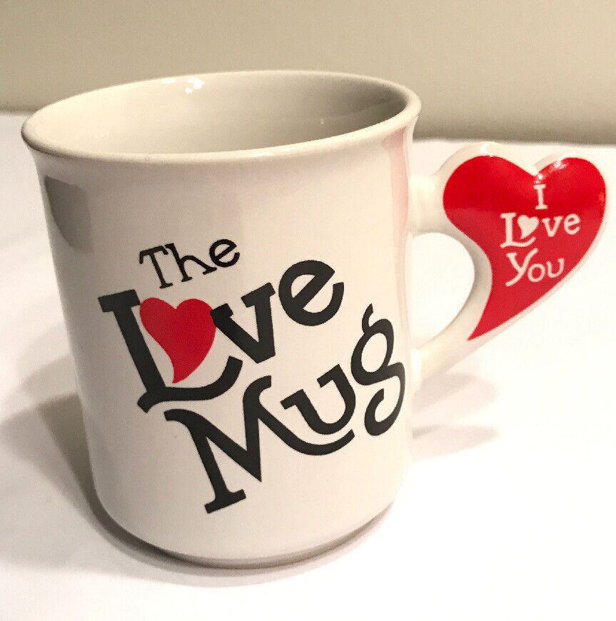 The Love Mug Official Authentic “I Love You” Heart Red White Coffee Tea Mug