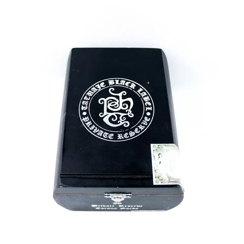 Tatuaje Black Label Corona Gorda Empty Wooden Cigar Box 6.25\