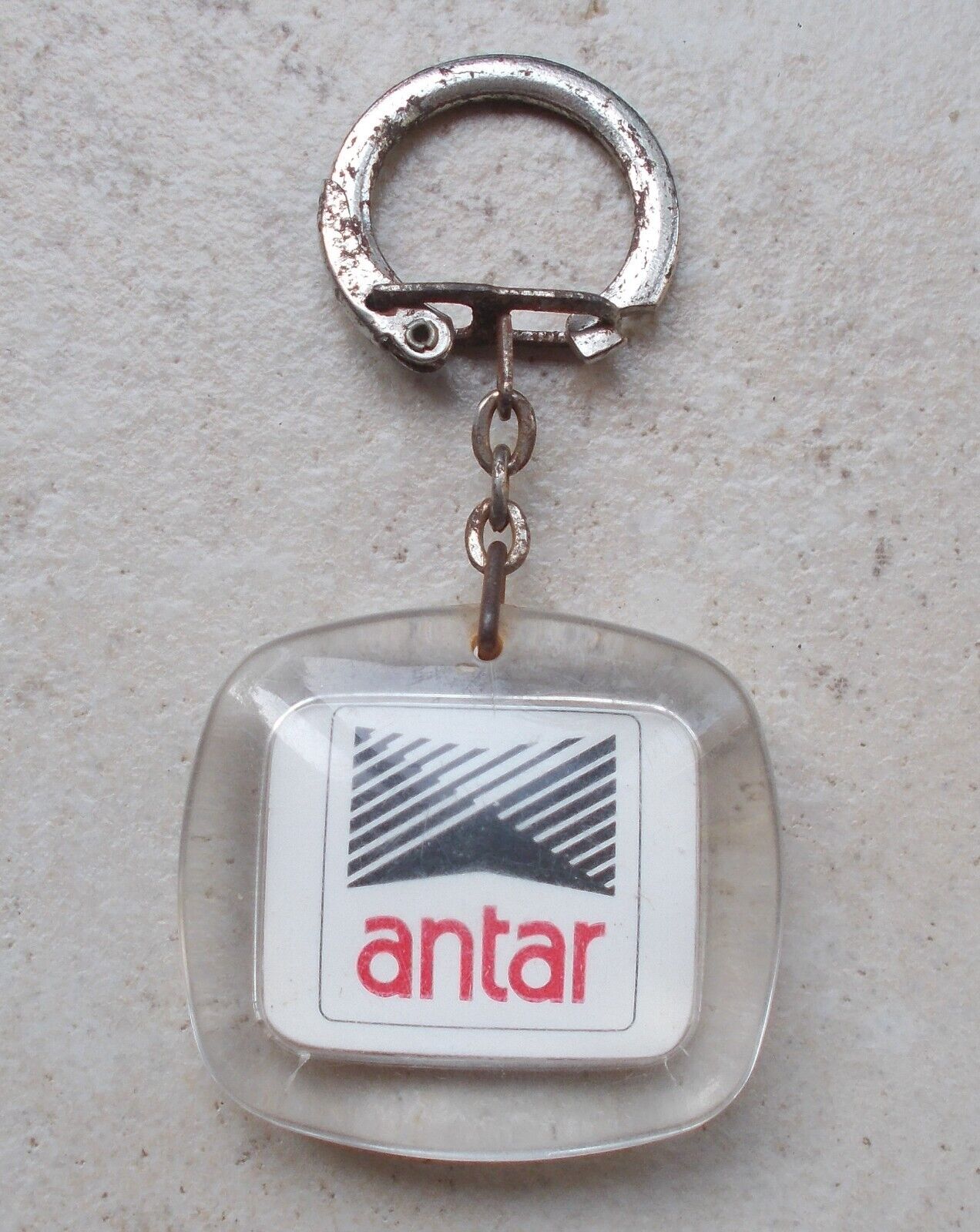 Vintage ANTAR Motor Oil Keyring key chain France petroliana 1950s antique vtg
