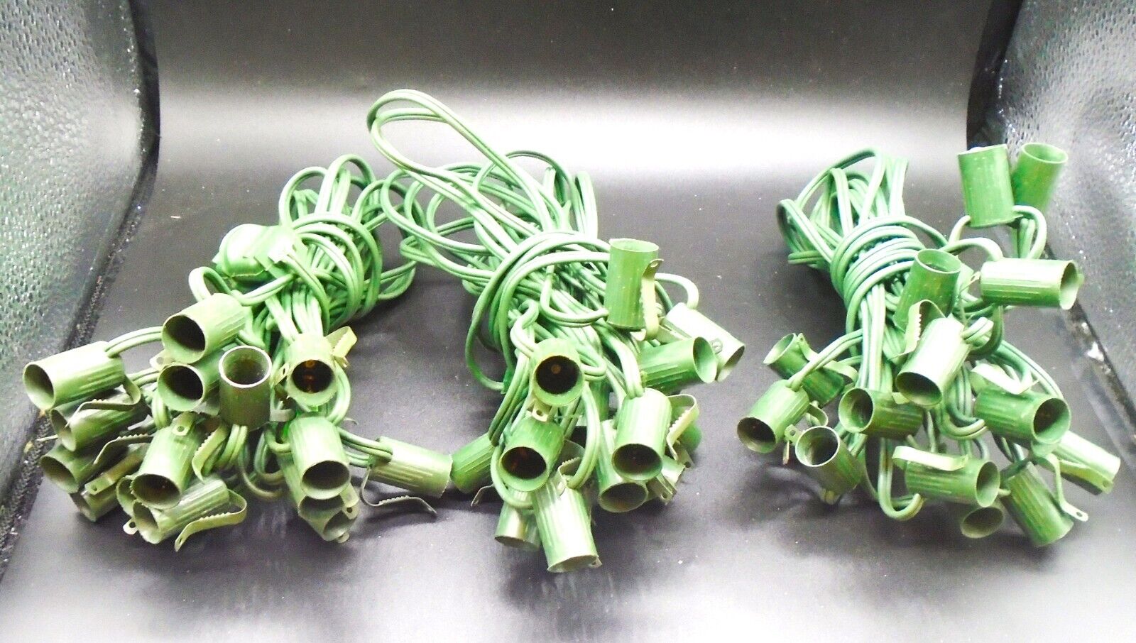 3 sets of 10 socket GE Vintage c-7 Christmas Lights strings