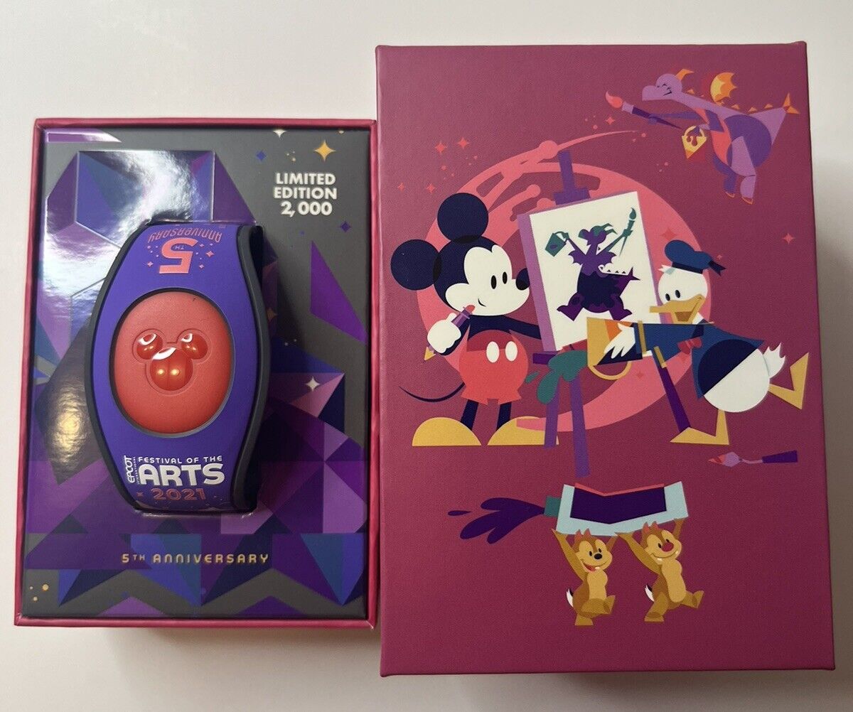 NEW 2021 Disney Parks Epcot Festival of the Arts Magicband  Mickey Figment NIB